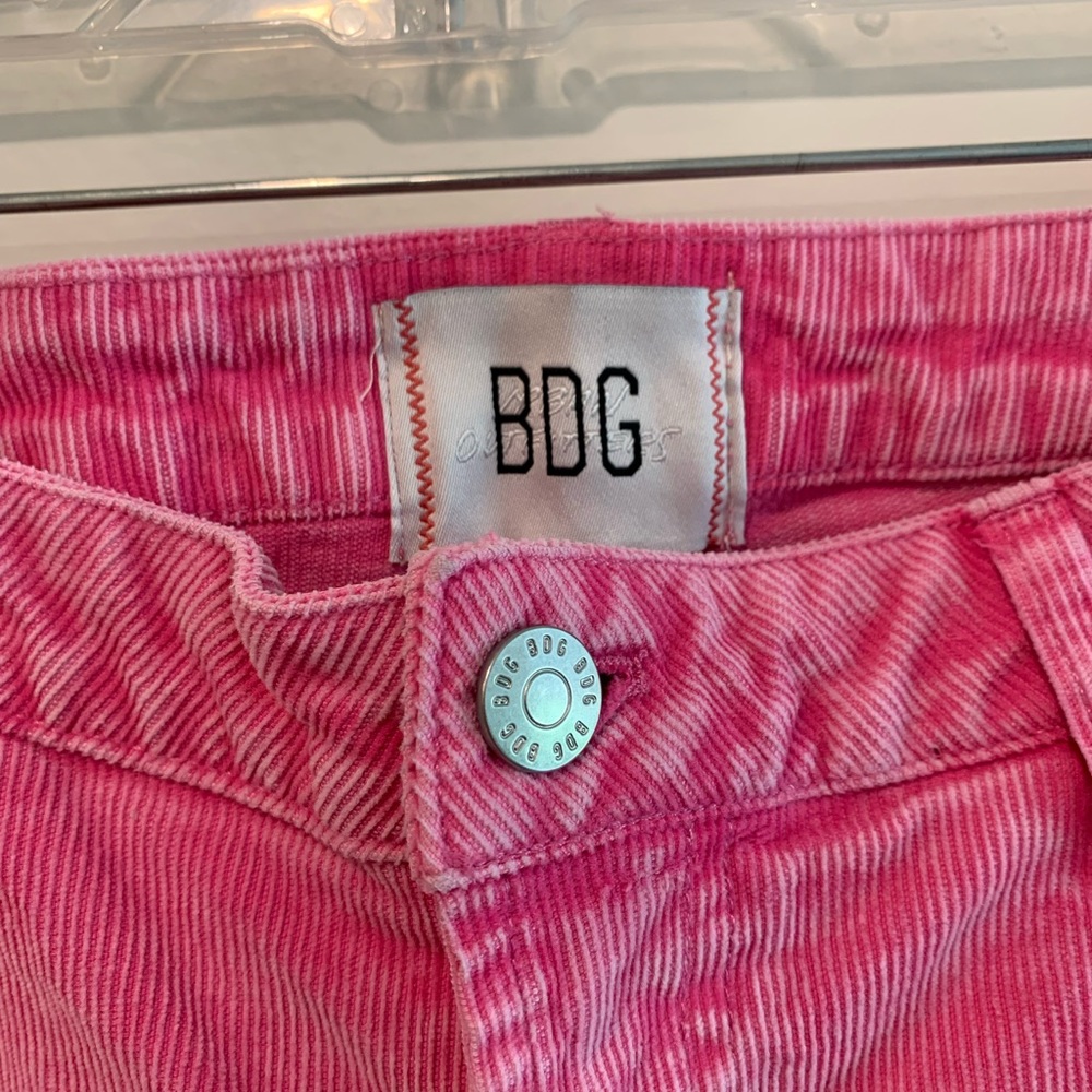 Urban Outfitters BDG Pink Corduroy Extreme Flare Pants Size 28 - Picture 3 of 10